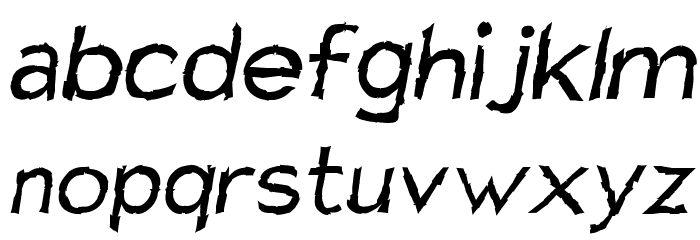 Charger Mayhem Oblique Font LOWERCASE