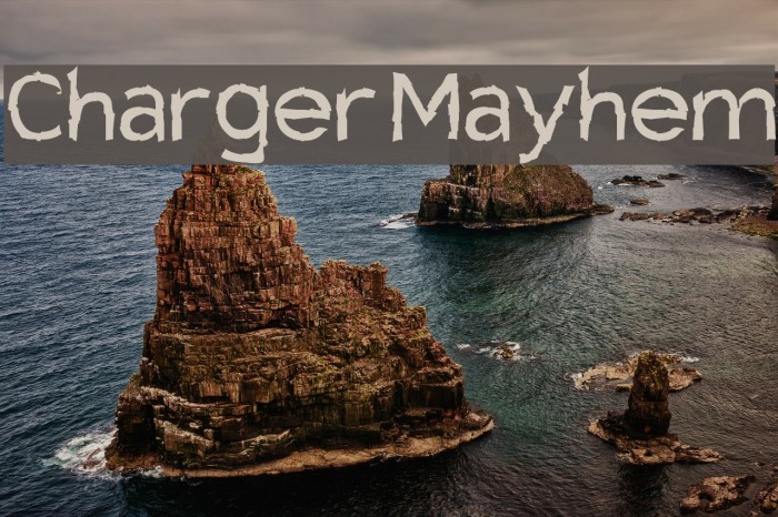 Charger Mayhem Font examples