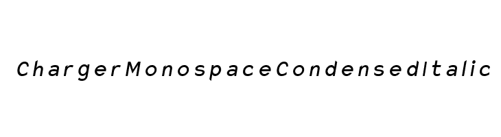 Charger Monospace Condensed Italic  Free Fonts Download
