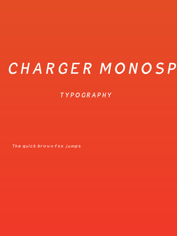 Charger Monospace Condensed Italic Poster