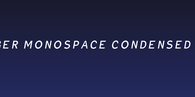 Charger Monospace Condensed Italic Social Header
