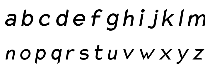 Charger Monospace Condensed Italic Font LOWERCASE