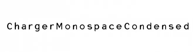 Charger Monospace Condensed  नि: शुल्क फ़ॉन्ट्स डाउनलोड