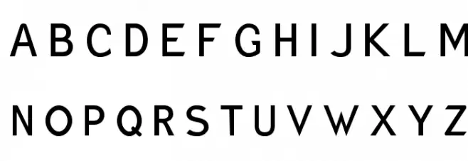 Charger Monospace Condensed フォント 大文字