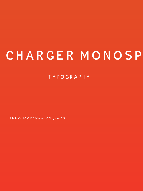 Charger Monospace Condensed Poster