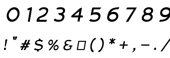 Charger Monospace Extended Italic Font OTHER CHARS