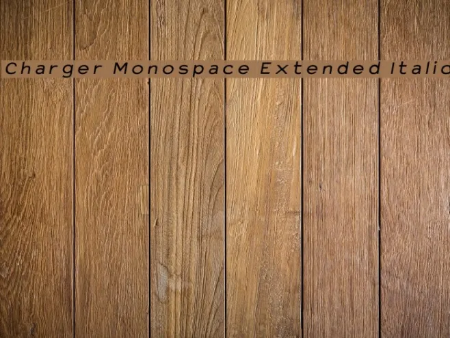 Charger Monospace Extended Italic Example 2