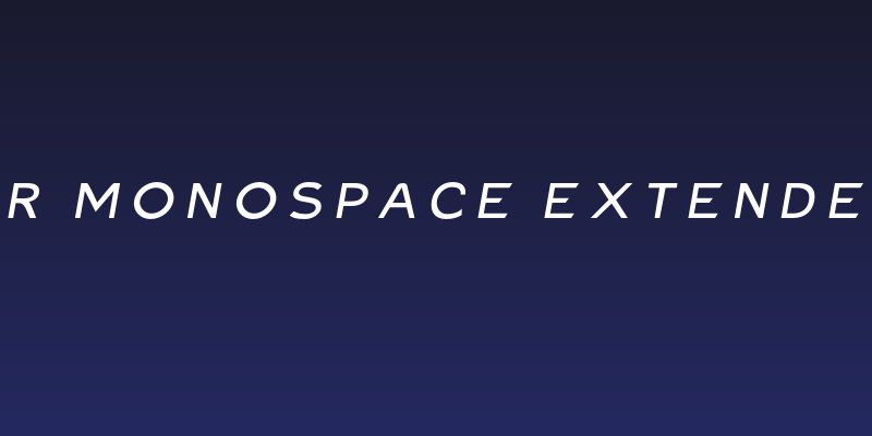 Charger Monospace Extended Italic Social Header