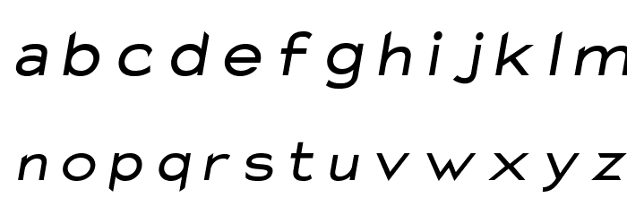 Charger Monospace Extended Italic Font LOWERCASE