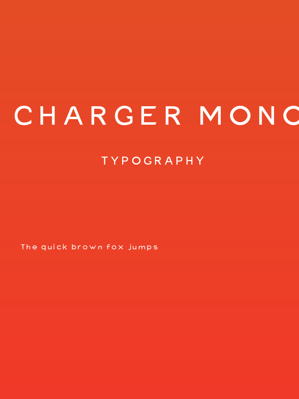 Charger Monospace Extended Poster
