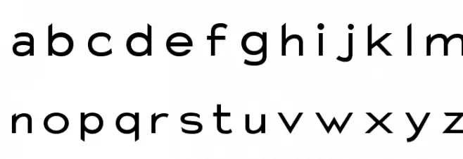 Charger Monospace Extended Caratteri MINUSCOLO