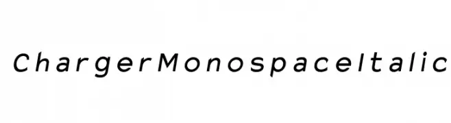 Charger Monospace Italic  नि: शुल्क फ़ॉन्ट्स डाउनलोड