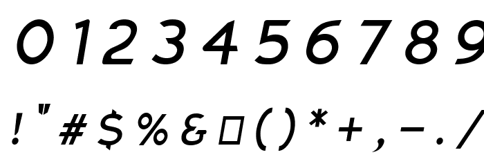 Charger Monospace Italic Font OTHER CHARS