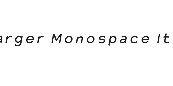 Charger Monospace Italic Logo