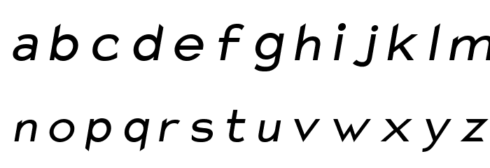 Charger Monospace Italic Font LOWERCASE