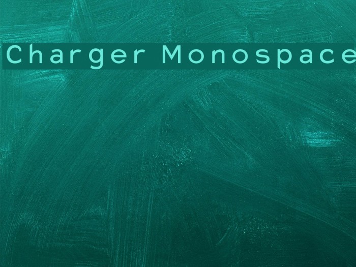 Charger Monospace Font examples