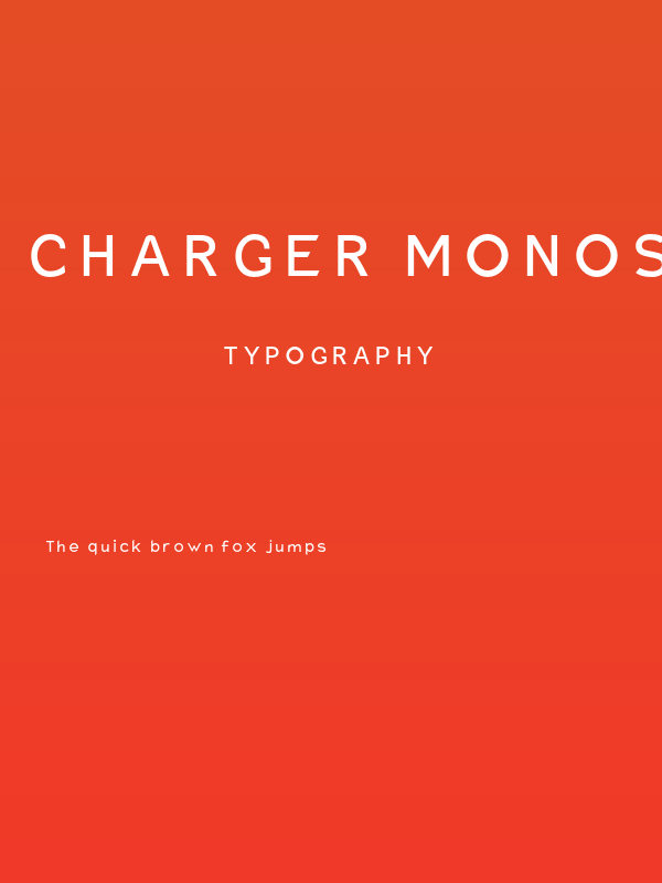 Charger Monospace Poster