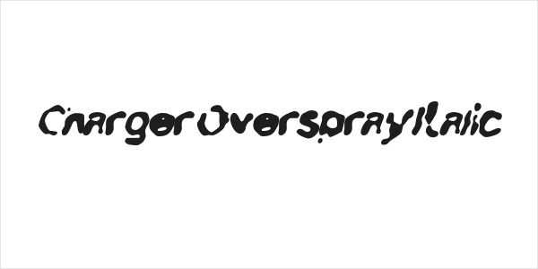 Charger Overspray Italic Logo