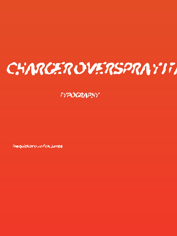 Charger Overspray Italic Poster