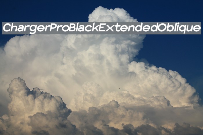 Charger Pro Black Extended Oblique Font examples
