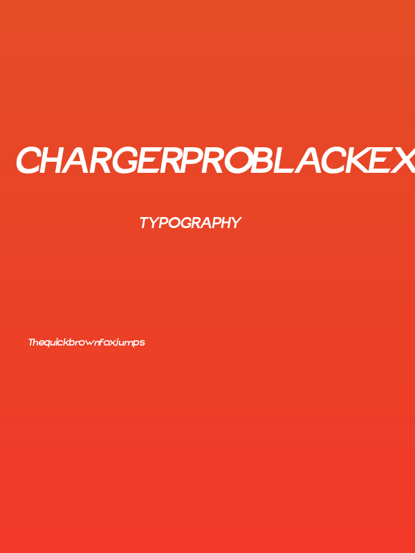 Charger Pro Black Extended Oblique Poster