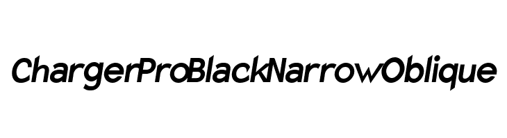 Charger Pro Black Narrow Oblique Font