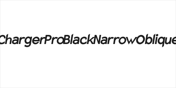 Charger Pro Black Narrow Oblique Logo