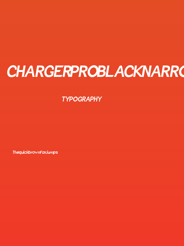 Charger Pro Black Narrow Oblique Poster