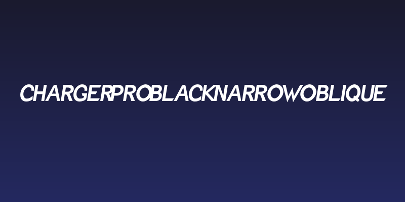 Charger Pro Black Narrow Oblique Social Header