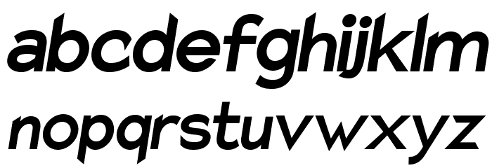 Charger Pro Black Narrow Oblique Font LOWERCASE