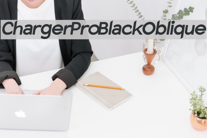 Charger Pro Black Oblique Font examples