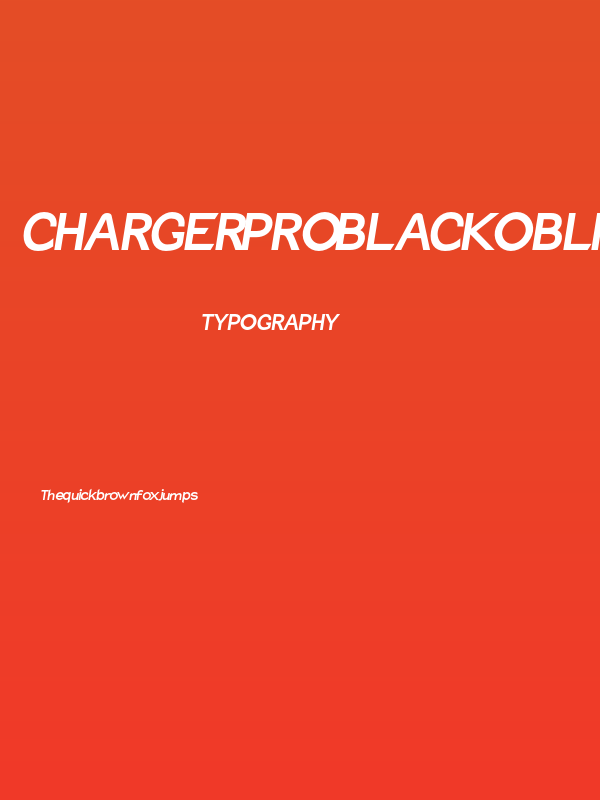 Charger Pro Black Oblique Poster