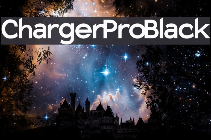 Charger Pro Black Font examples