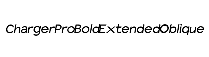 Charger Pro Bold Extended Oblique Font
