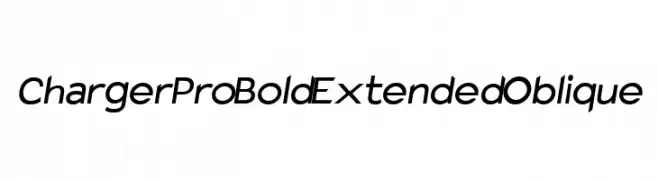Charger Pro Bold Extended Oblique  baixar fontes gratis