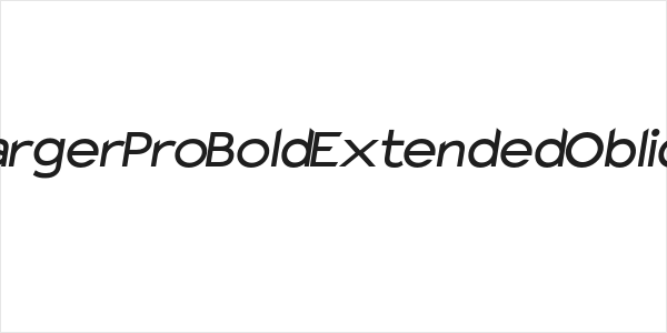 Charger Pro Bold Extended Oblique Logo