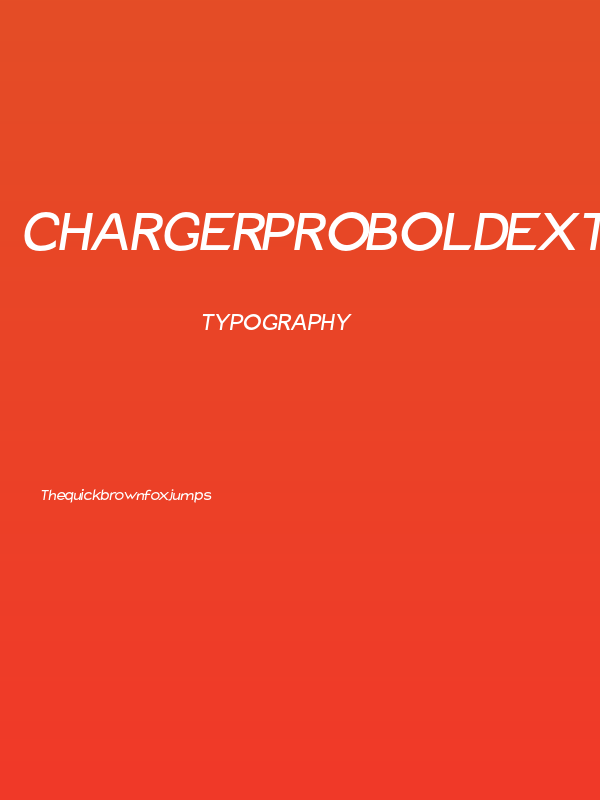 Charger Pro Bold Extended Oblique Poster