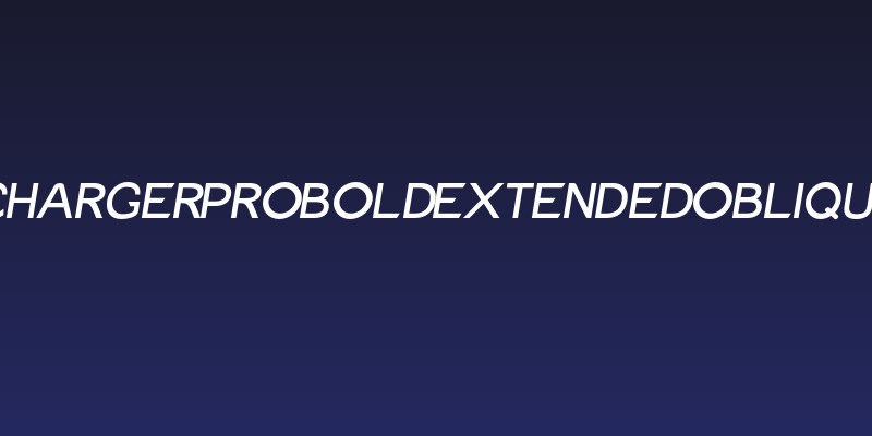 Charger Pro Bold Extended Oblique Social Header