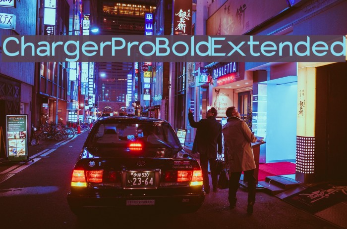 Charger Pro Bold Extended Font examples