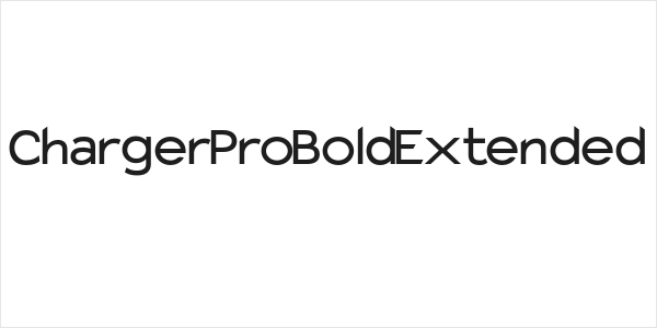 Charger Pro Bold Extended Logo