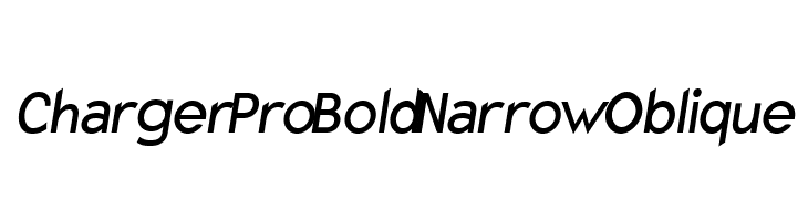 Charger Pro Bold Narrow Oblique Font