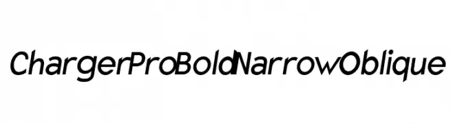 Charger Pro Bold Narrow Oblique  font caratteri gratis