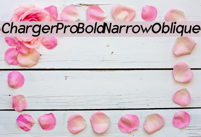 Charger Pro Bold Narrow Oblique Font examples