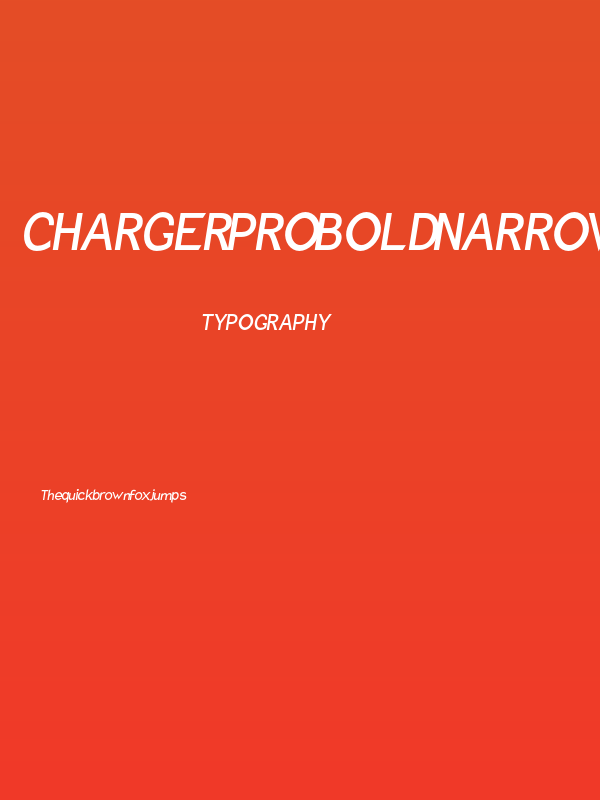 Charger Pro Bold Narrow Oblique Poster