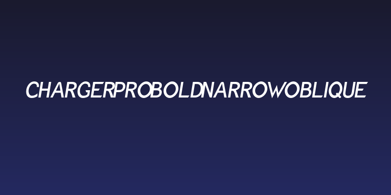 Charger Pro Bold Narrow Oblique Social Header