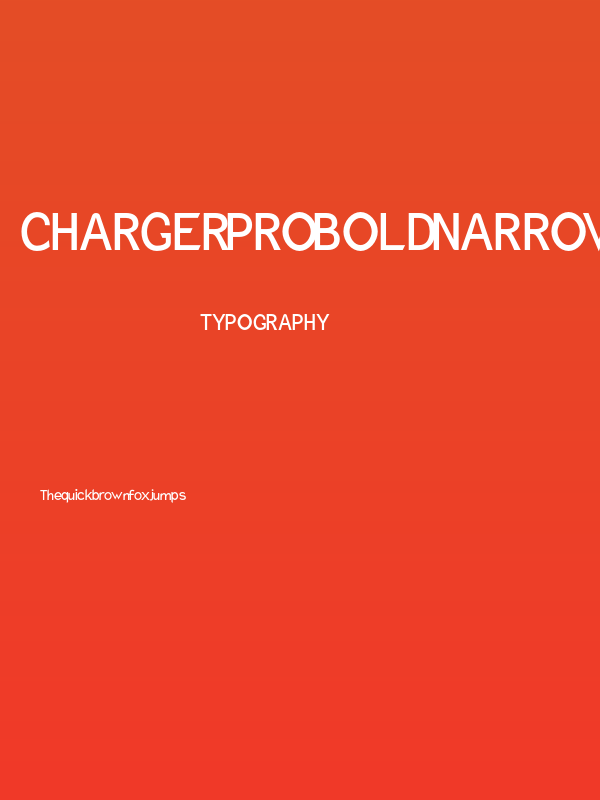 Charger Pro Bold Narrow Poster
