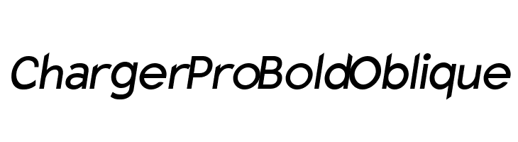 Charger Pro Bold Oblique Font