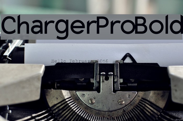 Charger Pro Bold Font examples