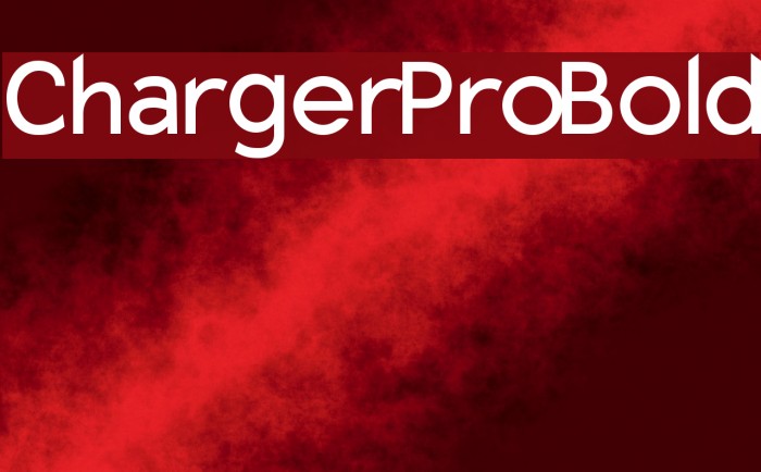 Charger Pro Bold Font examples