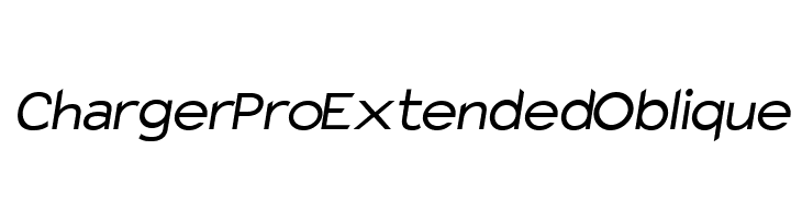 Charger Pro Extended Oblique Font